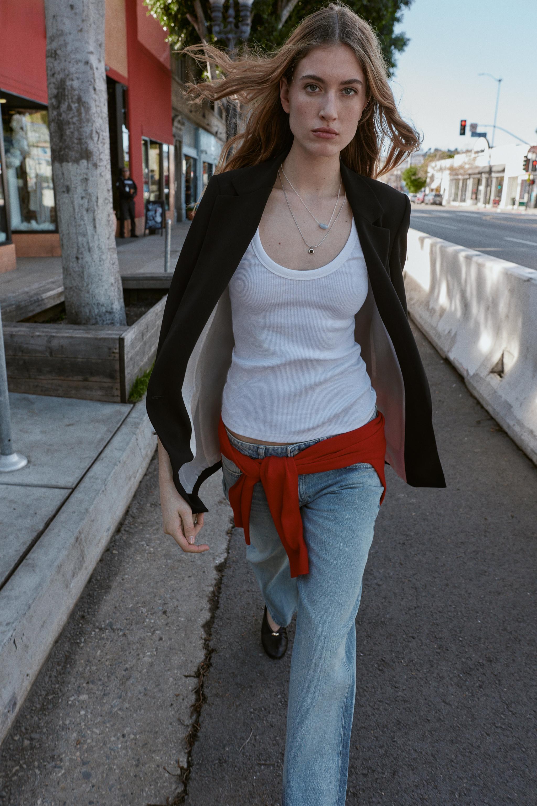 ROLL-UP SLEEVE PRINTED CUFF BLAZER